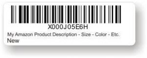 FNSKU barcode example