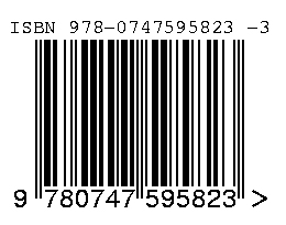 ISBN barcode example